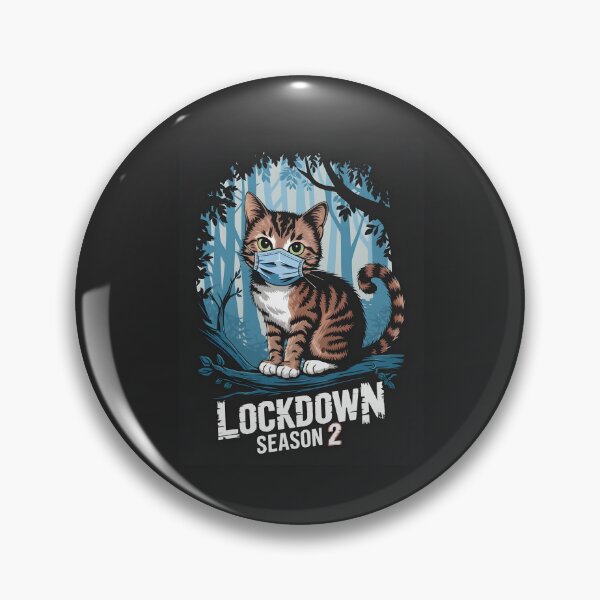 Item preview, Cat with a Face Mask - "Lockdown Season 2" designed and sold by kitty-kingdom.