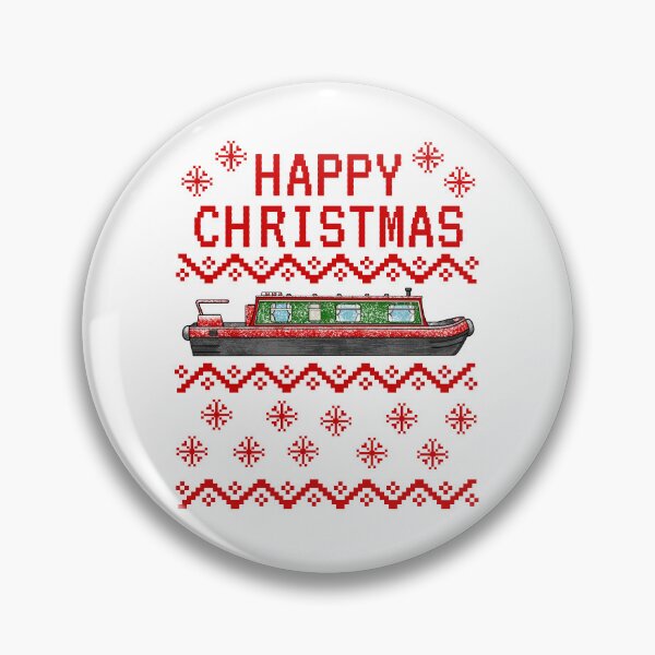 Item preview, Narrowboat Ugly Christmas Canal Boat designed and sold by doodlerob.