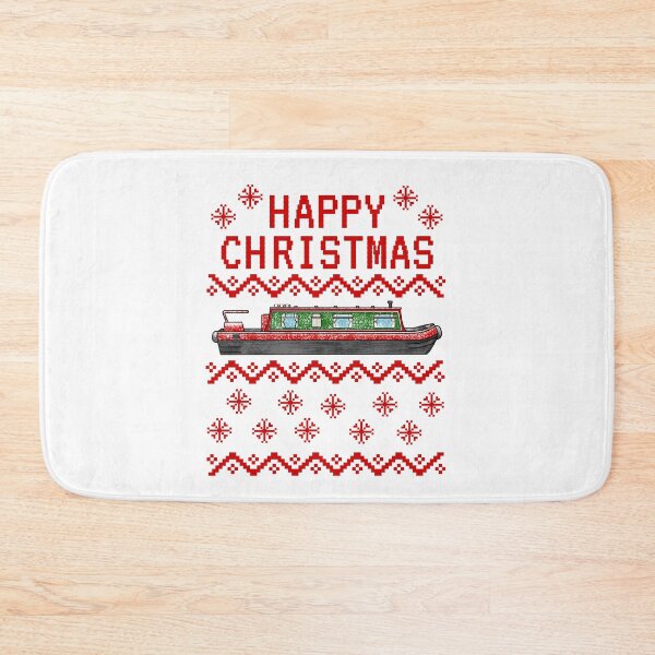 Item preview, Narrowboat Ugly Christmas Canal Boat designed and sold by doodlerob.
