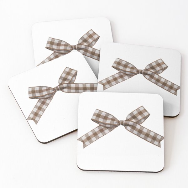 Item preview, Coquette brown gingham  bow designed and sold by Pixiedrop.