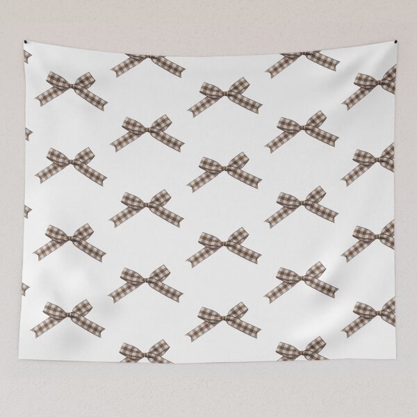 Item preview, Coquette brown gingham  bow designed and sold by Pixiedrop.