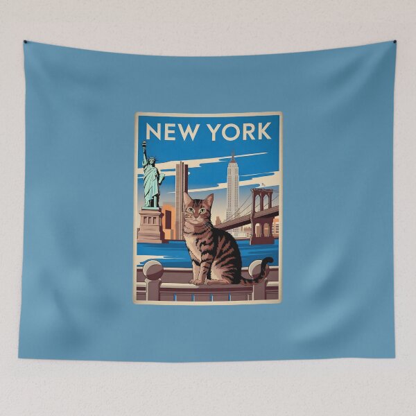 Item preview, Cat in New York City designed and sold by kitty-kingdom.