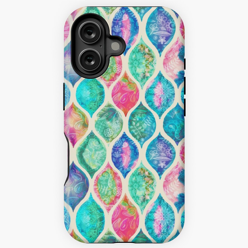 Watercolor Ogee Patchwork Pattern