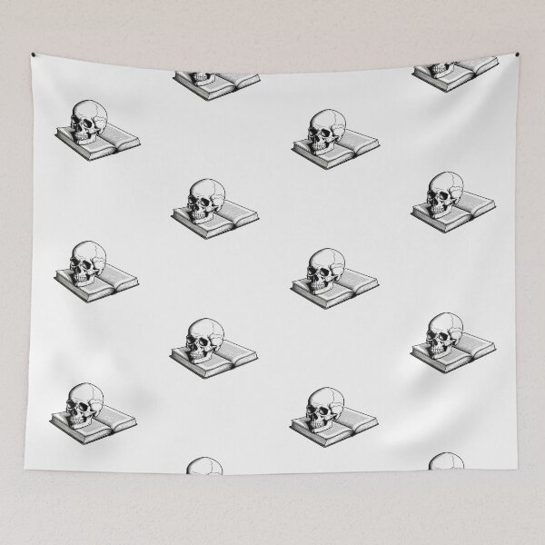 Item preview, Skull on Books black and white  designed and sold by SOUFIANE1991.