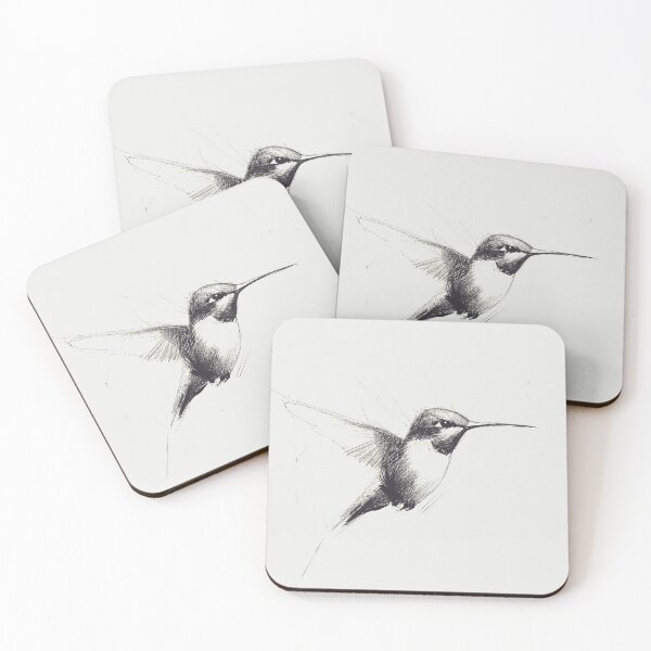 Item preview, Graceful Hummingbird Sketch designed and sold by Retro Travel Design.
