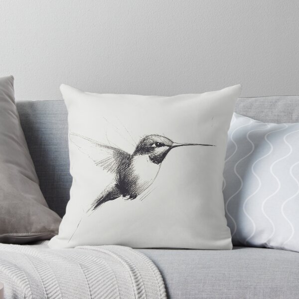 Item preview, Graceful Hummingbird Sketch designed and sold by Retro Travel Design.