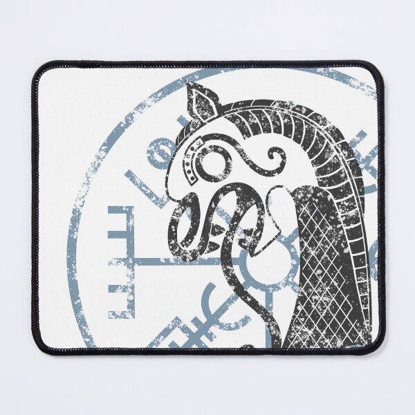 Item preview, Viking Prow Beast Vegvisir Wayfinder in Barbarian Black designed and sold by Spammabelle.