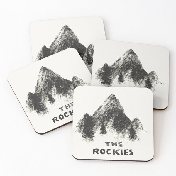 Artikelvorschau, Die minimalistische Skizze der Rockies entworfen und verkauft von Retro Travel Design.