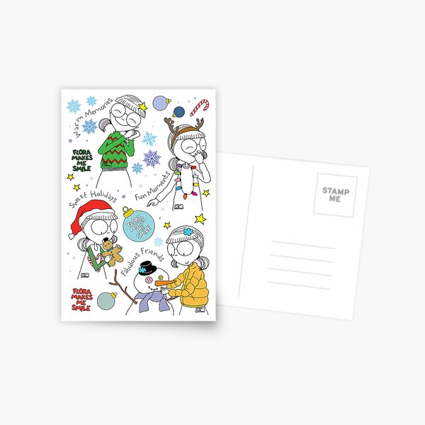 FLORA MAKES ME SMILE - HOLIDAY CARDS Postcard