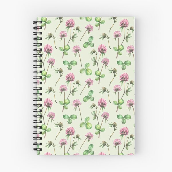 Item preview, Clover flower twig with bud and leaves Wildflowers seamless pattern Watercolour painted illustration designed and sold by BartolArt.