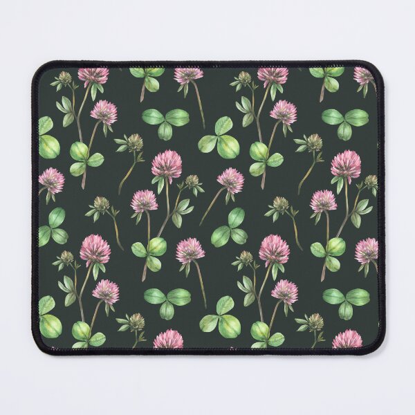 Item preview, Clover flower twig with bud and leaves Wildflowers seamless pattern Watercolour painted illustration designed and sold by BartolArt.