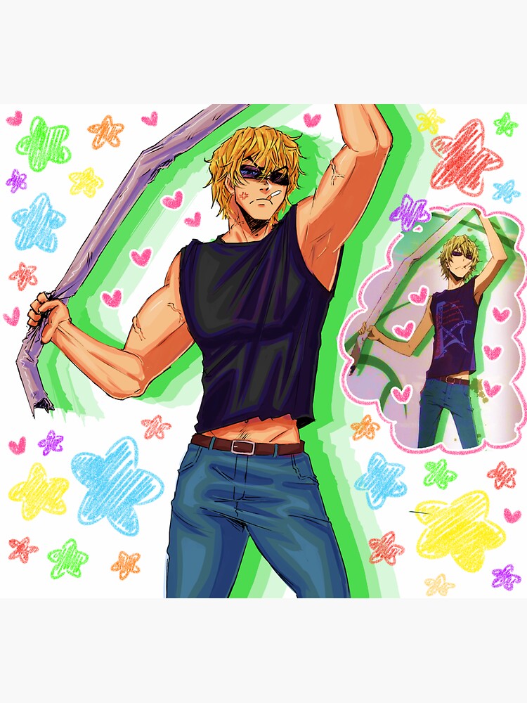 Aperçu 3 sur 3. Sticker avec l'œuvre Shizuo Heiwajima créée et vendue par tigerchuff.