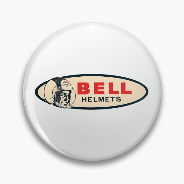 Item preview, Vintage Bell helmets emblem in old white  designed and sold by retropetrol.