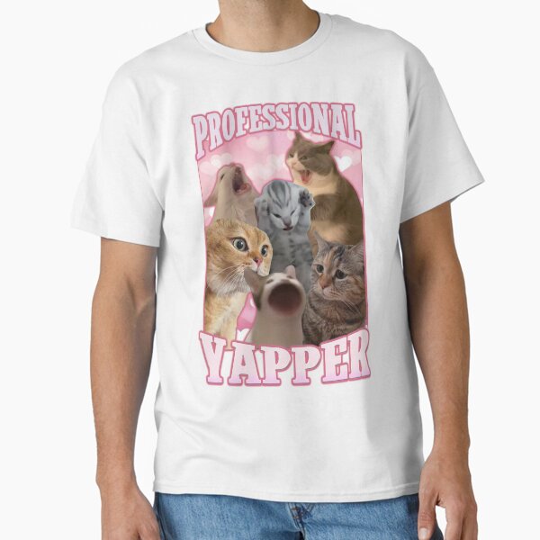 Item preview, professional yapper funny cat meme designed and sold by MemishDesign.