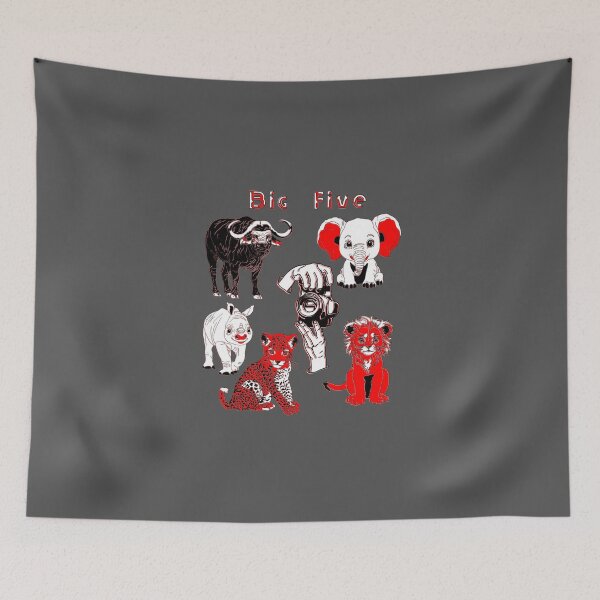 Item preview, Whimsical Big Five Wildlife Safari Adventure designed and sold by 4rpixs.