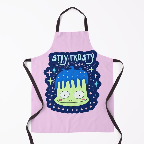 Artikelvorschau, Süßer Kawaii Kuchen Stay Frosty Lustiges Backzitat entworfen und verkauft von Renata illustrata.