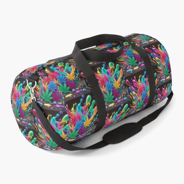 Item preview, Colorful Marijuana Leaves With Liquid Paint Splatters -Multi designed and sold by JLEmporium.