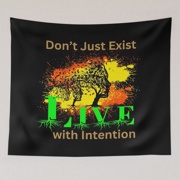 Item preview, Live with Intention Motivational Art designed and sold by TOA Timeless Original Apparel.