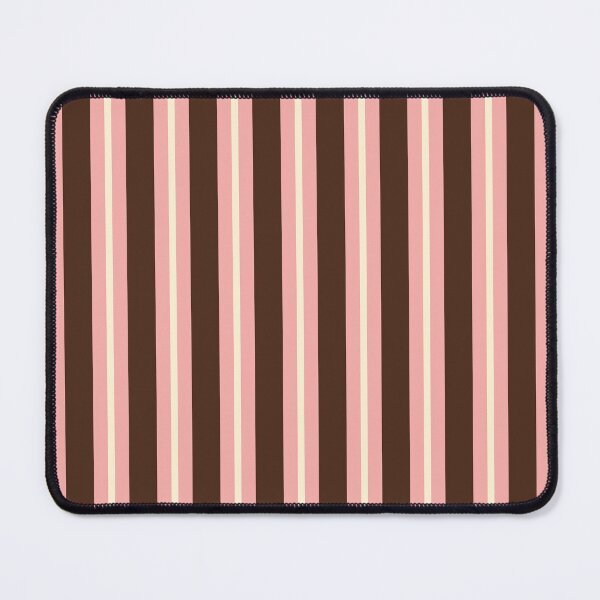 Item preview, Old Fashioned Double Stripes Brown Pink Cream Narrow Vertical Stripe Pattern designed and sold by kierkegaard.