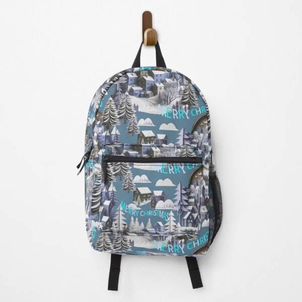 Item preview, Christmas Village Blue designed and sold by Alessandro Remo Mazzoni Remotextiles.