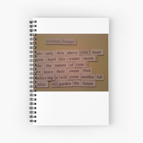 Evening Hunger poem Spiral Notebook