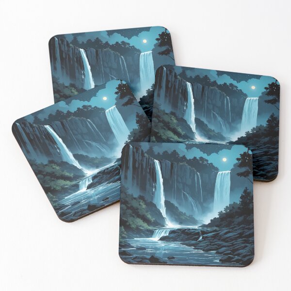 Item preview, Moonlit Waterfalls designed and sold by AICreativeArts.