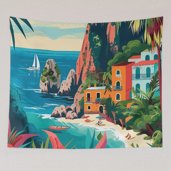 Item preview, Capri Island Campania Italy Aesthetic designed and sold by LVTFCOarts.