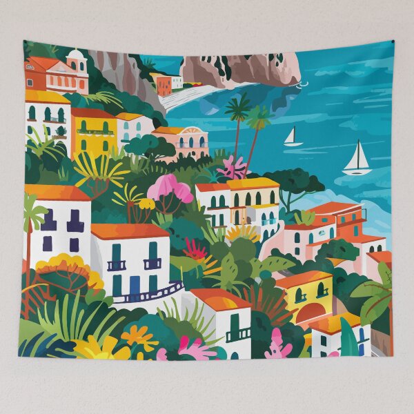 Item preview, Capri Island Campania Italy Minimalist designed and sold by LVTFCOarts.