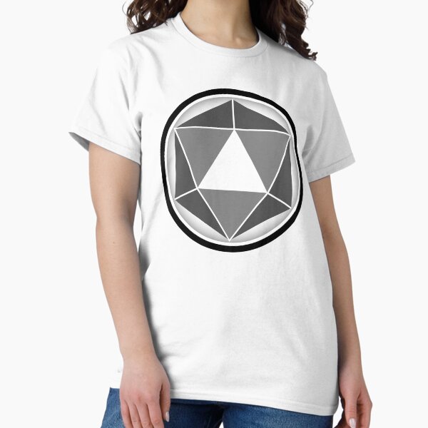 Item preview, Greyscale d20 Circle designed and sold by CatchiBatchi.