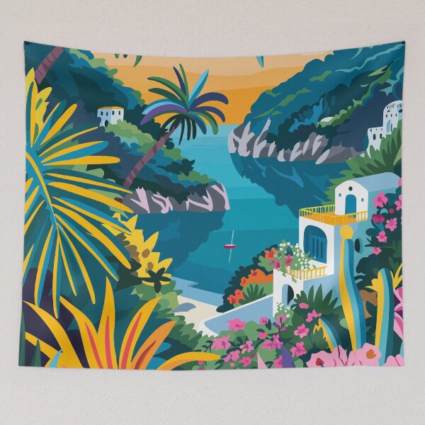 Aperçu de l'œuvre Illustration de la nature de l'île de Capri en Italie créée et vendue par LVTFCOarts.