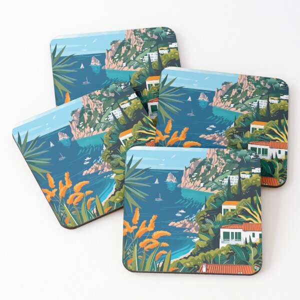 Item preview, Ilustración artística de la isla de Capri, Campania, Italia designed and sold by LVTFCOarts.