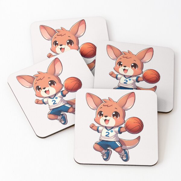 Item preview, Kawaii Kangaroo in Basketball Uniform designed and sold by Targa-desing.