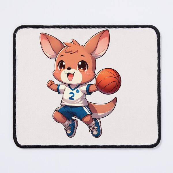 Item preview, Kawaii Kangaroo in Basketball Uniform designed and sold by Targa-desing.