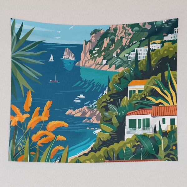 Artikelvorschau, Capri Insel Kampanien Italien Kunst Illustration entworfen und verkauft von LVTFCOarts.