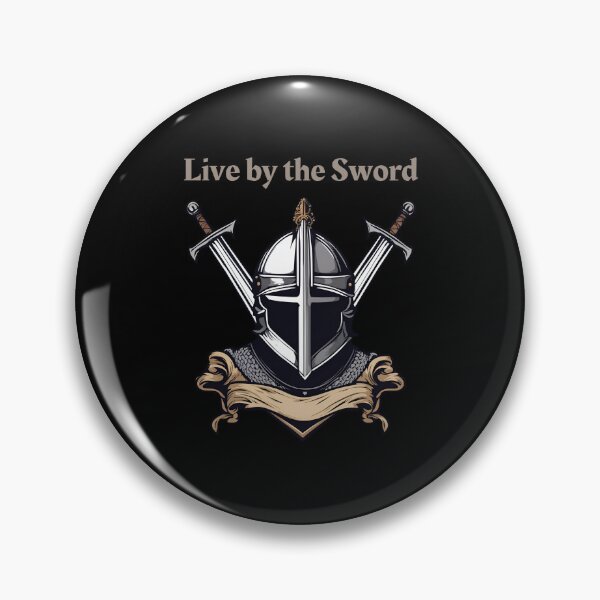 Item preview, Live by the Sword Medieval Knight Design designed and sold by Creastore.