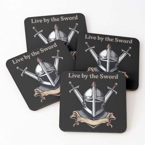 Item preview, Live by the Sword Medieval Knight Design designed and sold by Creastore.