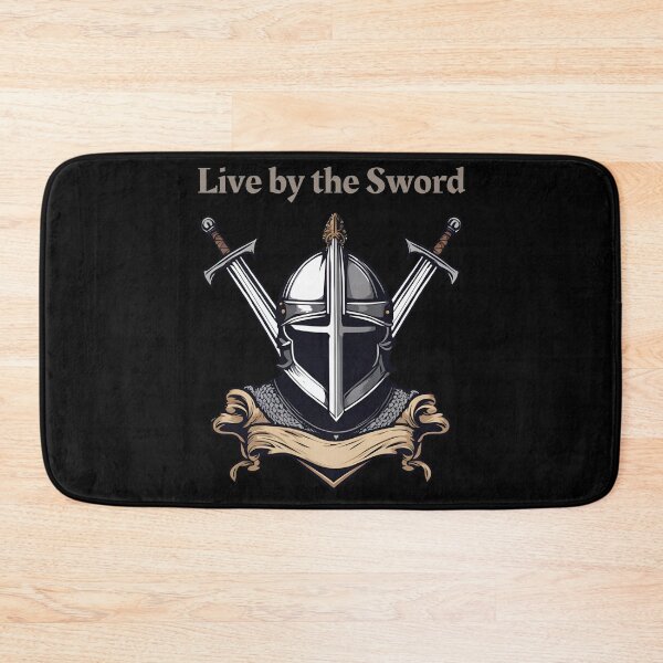 Item preview, Live by the Sword Medieval Knight Design designed and sold by Creastore.