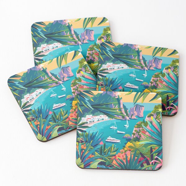 Item preview, Ilustración de la naturaleza de la isla de Capri, Campania, Italia designed and sold by LVTFCOarts.