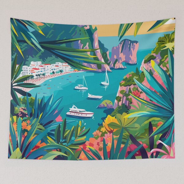 Artikelvorschau, Capri Insel Natur Kampanien Italien Illustration entworfen und verkauft von LVTFCOarts.