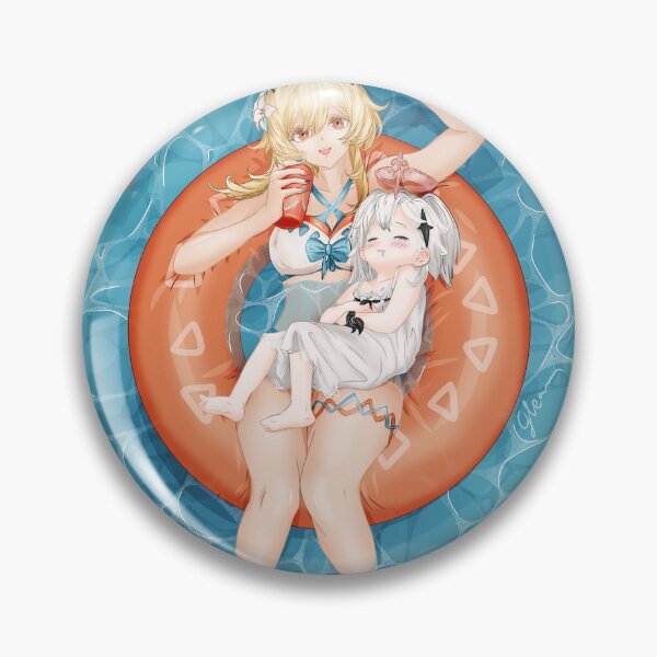 Item preview, Lumine and Paimon at the hot springs designed and sold by Gleam-shop.
