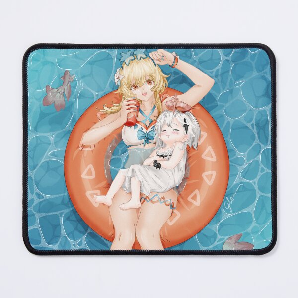 Item preview, Lumine and Paimon at the hot springs designed and sold by Gleam-shop.