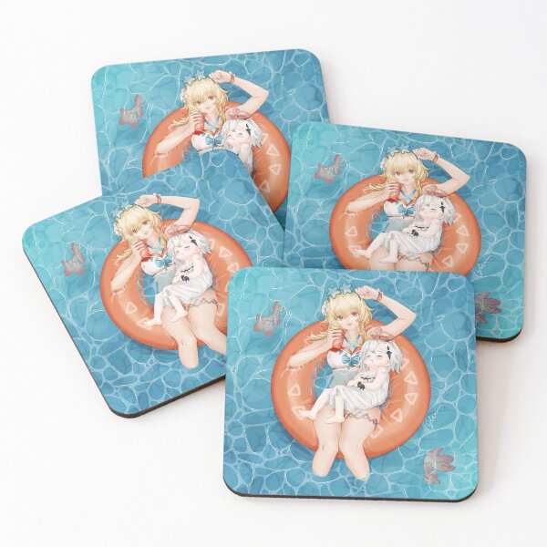 Item preview, Lumine and Paimon at the hot springs designed and sold by Gleam-shop.