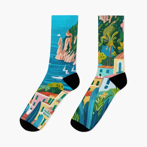 Item preview, Art Italy Capri Island Illustration designed and sold by LVTFCOarts.