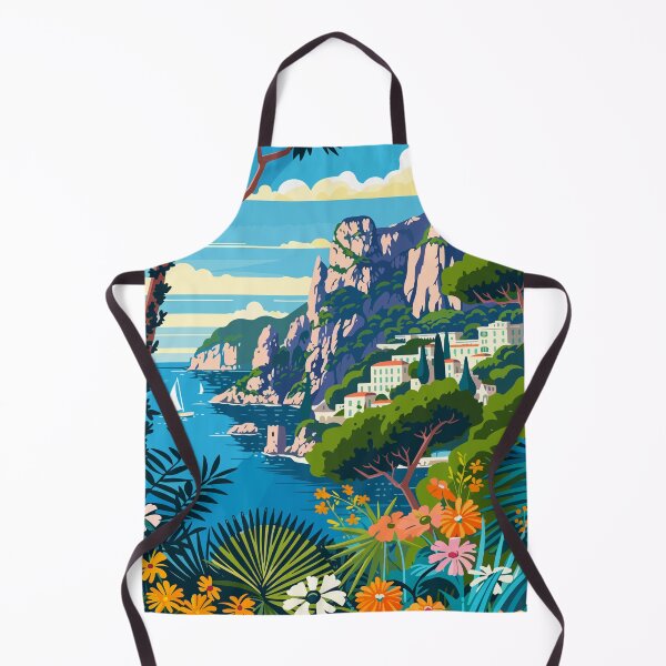 Aperçu de l'œuvre Illustration minimaliste de l'île de Capri en Italie créée et vendue par LVTFCOarts.