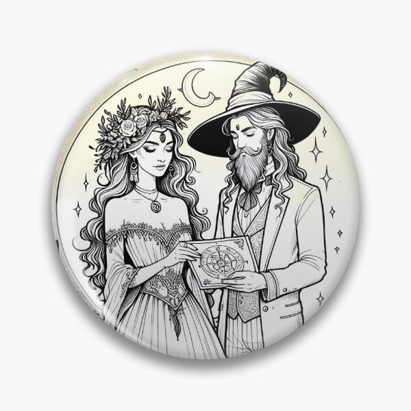 Item preview, Witchy wedding couple designed and sold by BelovedExile.
