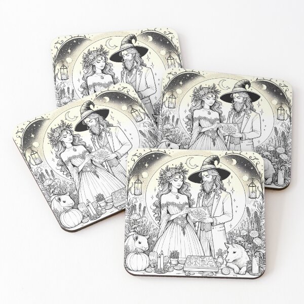 Item preview, Witchy wedding couple designed and sold by BelovedExile.