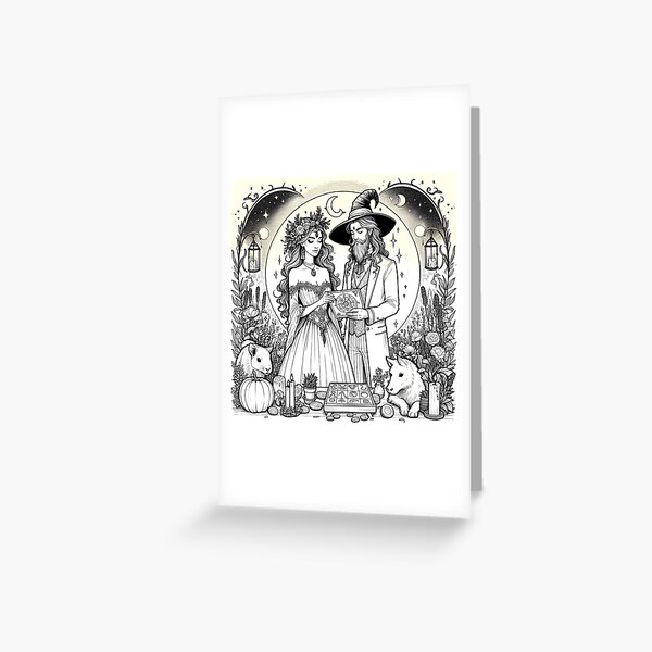 Item preview, Witchy wedding couple designed and sold by BelovedExile.