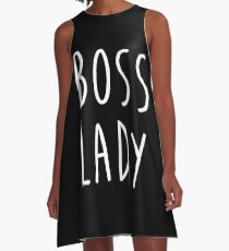 Süße Boss Lady T-Shirts Frau Boss Lady Shirt A-Linien Kleid