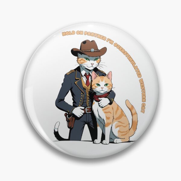 Item preview, Hold on partner i'm overstimulated western anime cat designed and sold by NebulaLabs.