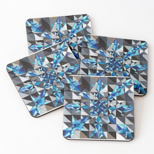 Item preview, Blue Triangles Geometric Pattern designed and sold by heul.